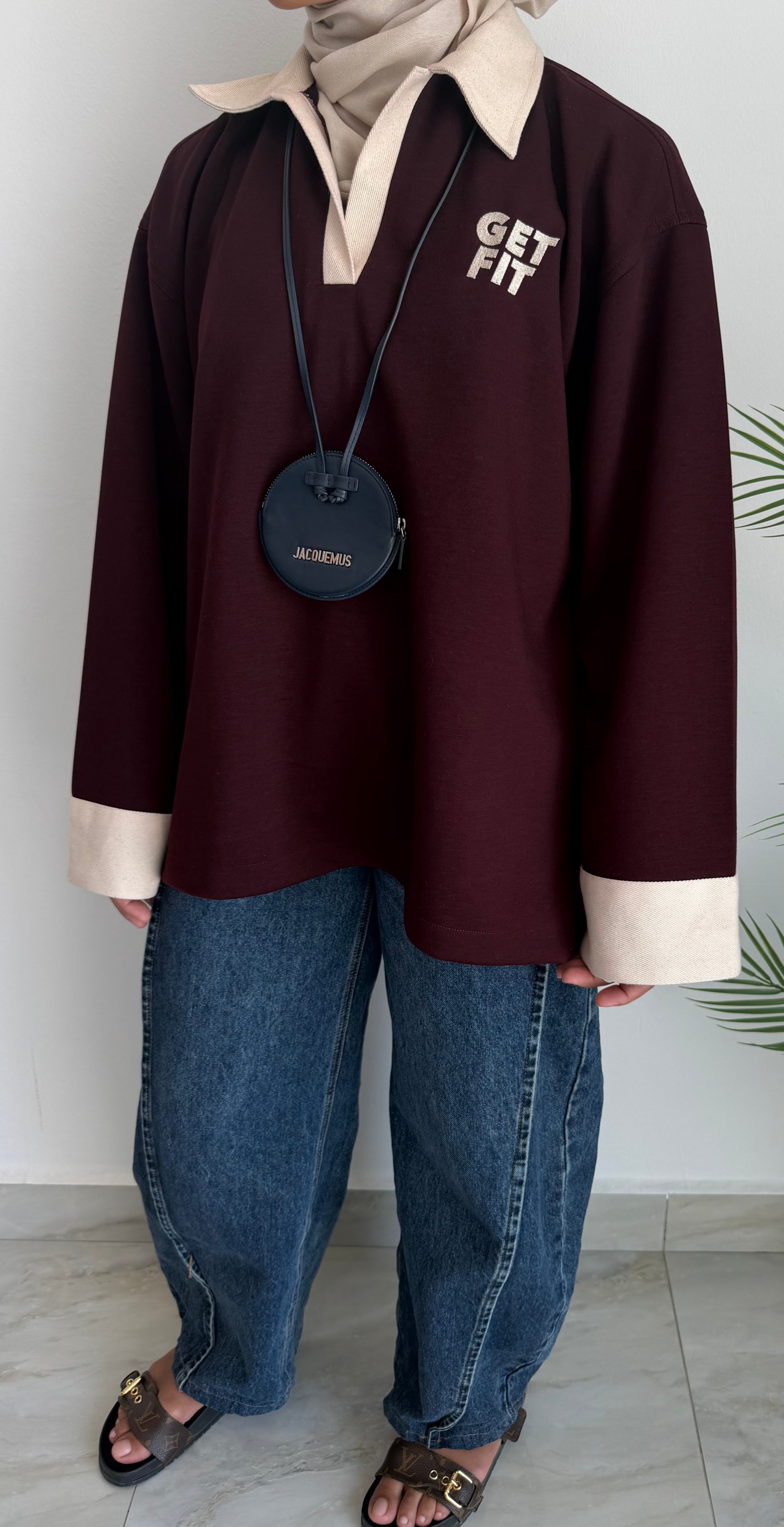 varsity boxy long sleeve tshirt