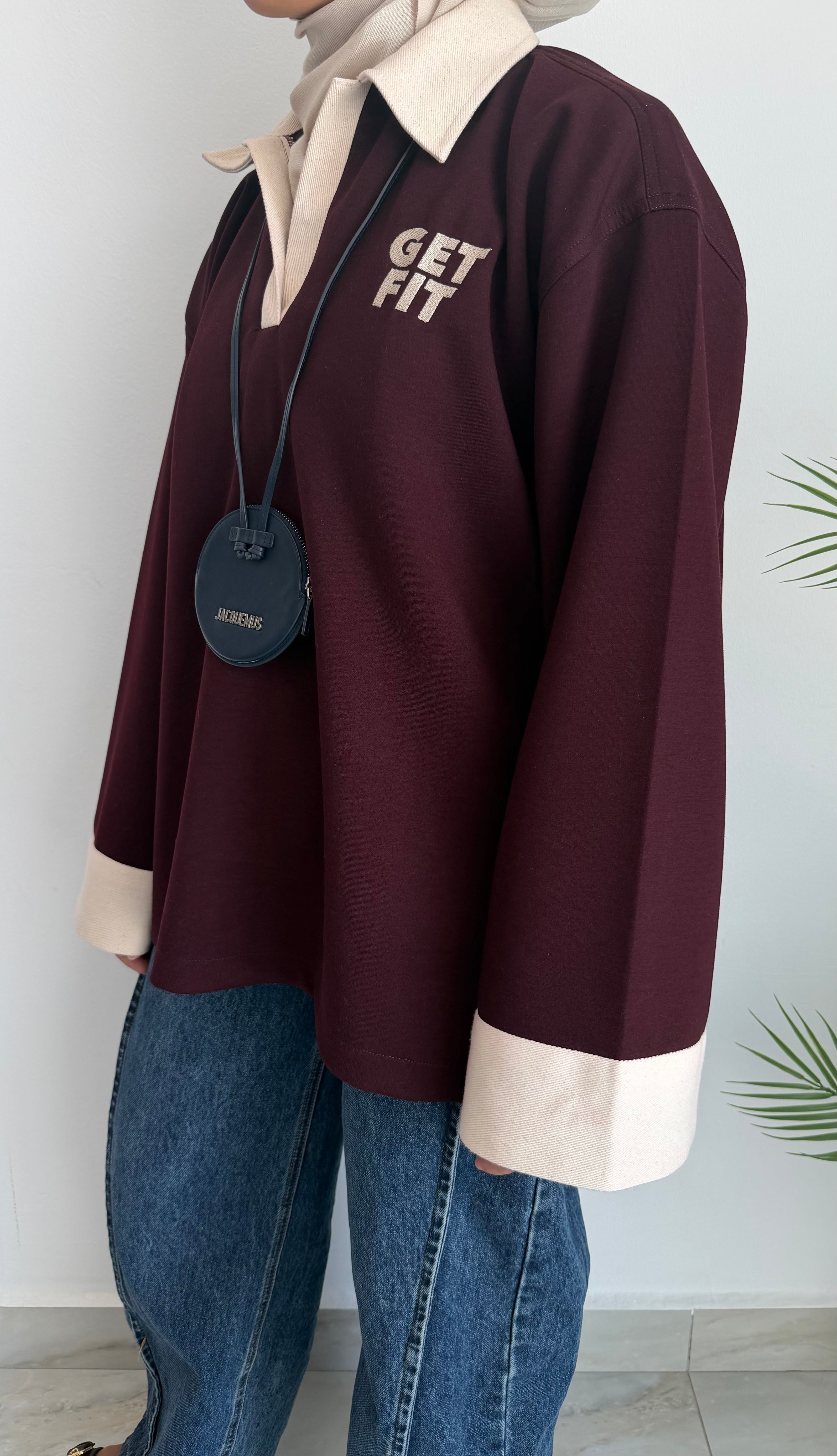varsity boxy long sleeve tshirt