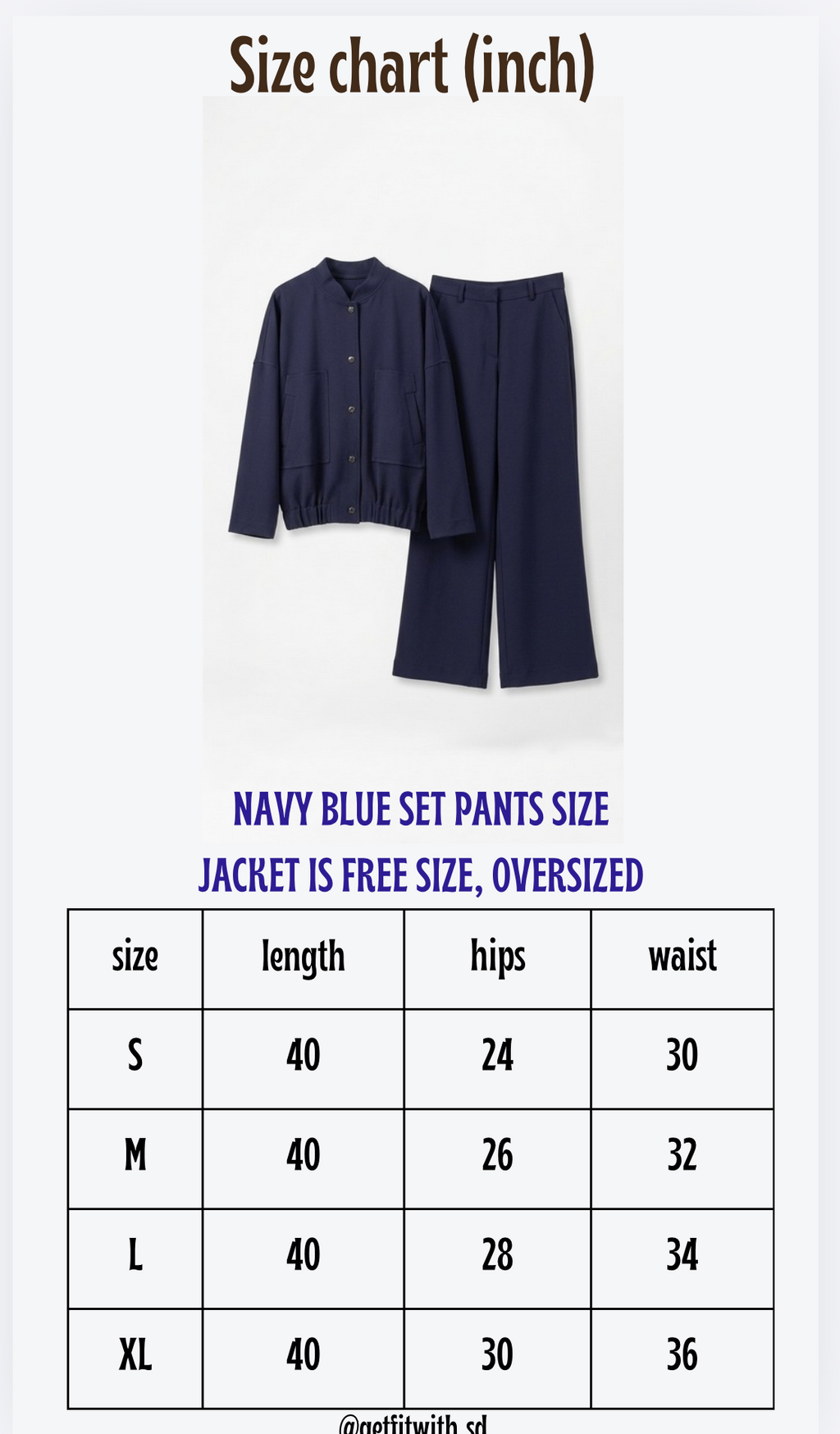 navy blue set