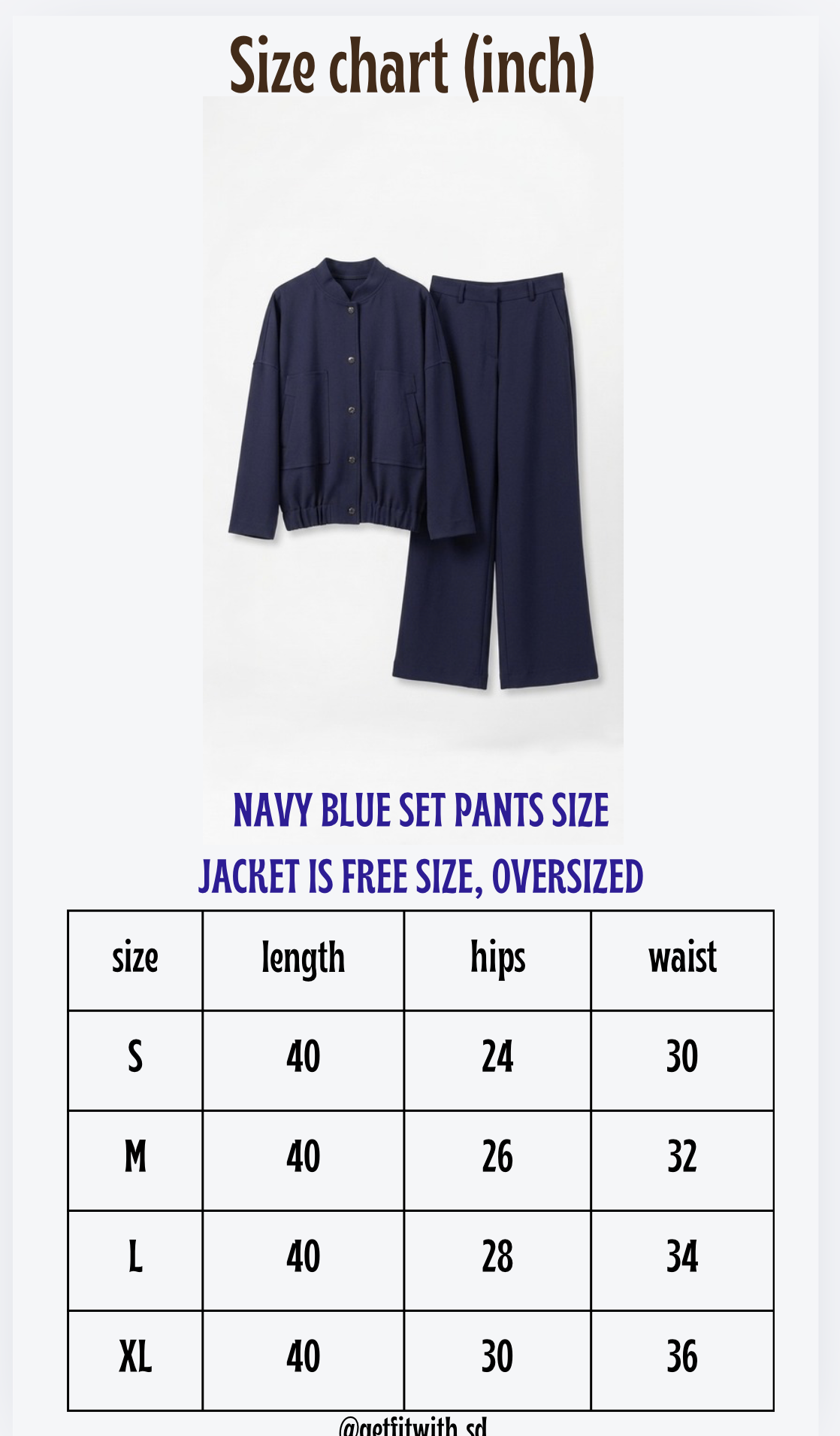 navy blue set